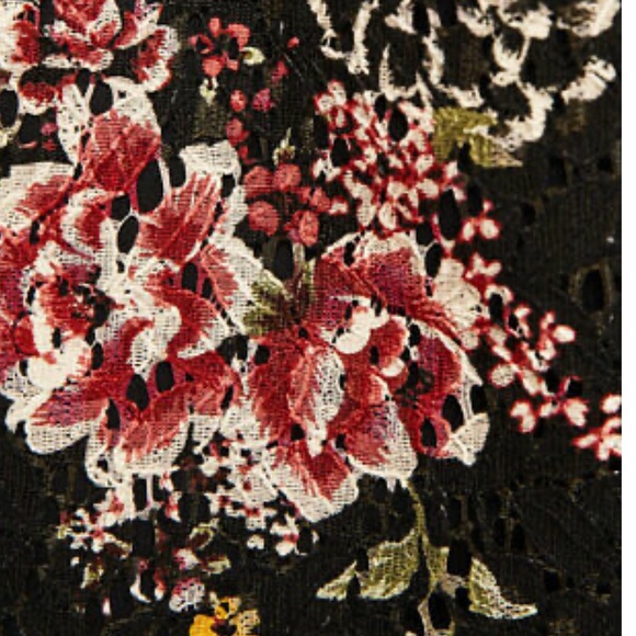 NWT ZARA FLORAL PRINT GUIPURE LACE SKIRT - Picture 6 of 9